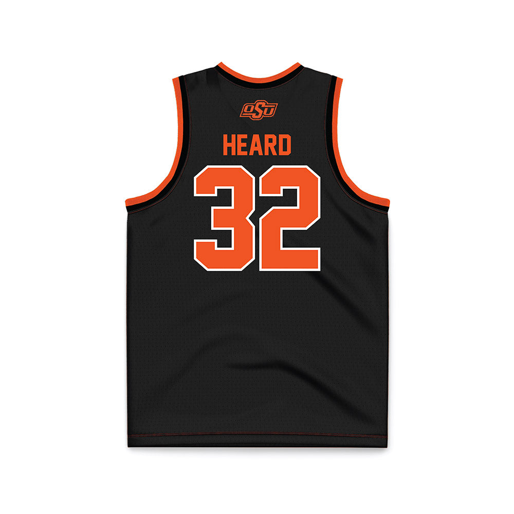 Oklahoma State - NCAA Women's Basketball : Stailee Heard - Black Basketball Jersey