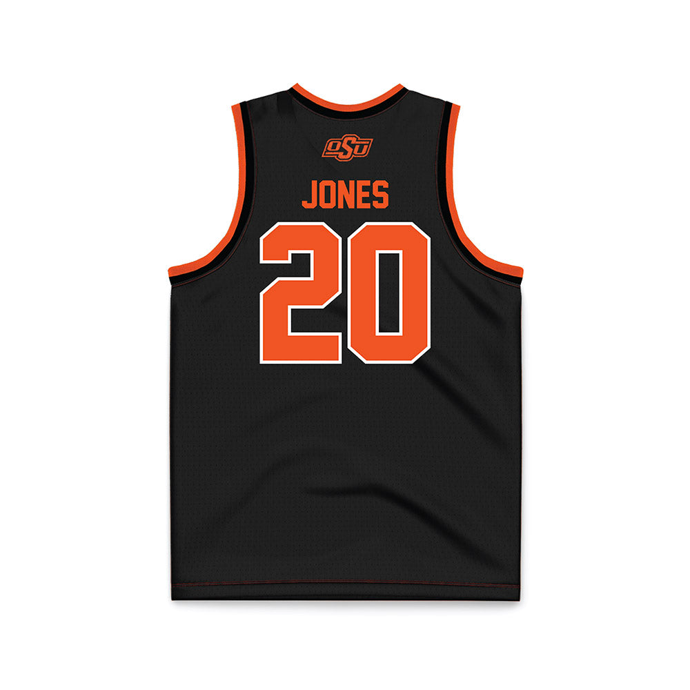 Oklahoma State - NCAA Women's Basketball : Stacie Jones - Black Basketball Jersey-1