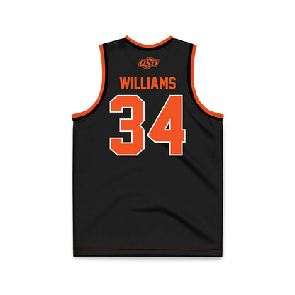 Oklahoma State - NCAA Women's Basketball : Landry Williams - Black Basketball Jersey