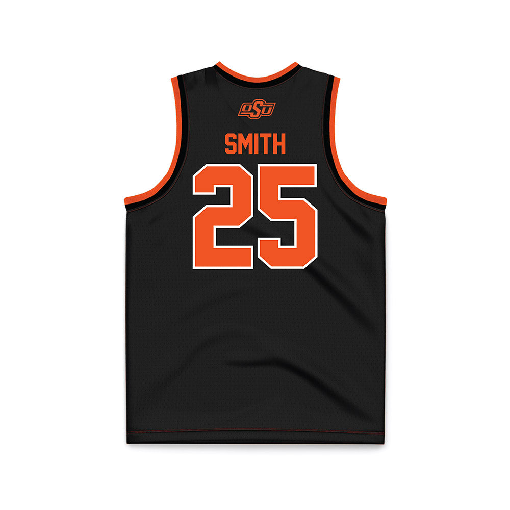 Oklahoma State - NCAA Women's Basketball : Alexia Smith - Black Basketball Jersey-1