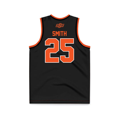 Oklahoma State - NCAA Women's Basketball : Alexia Smith - Black Basketball Jersey-1