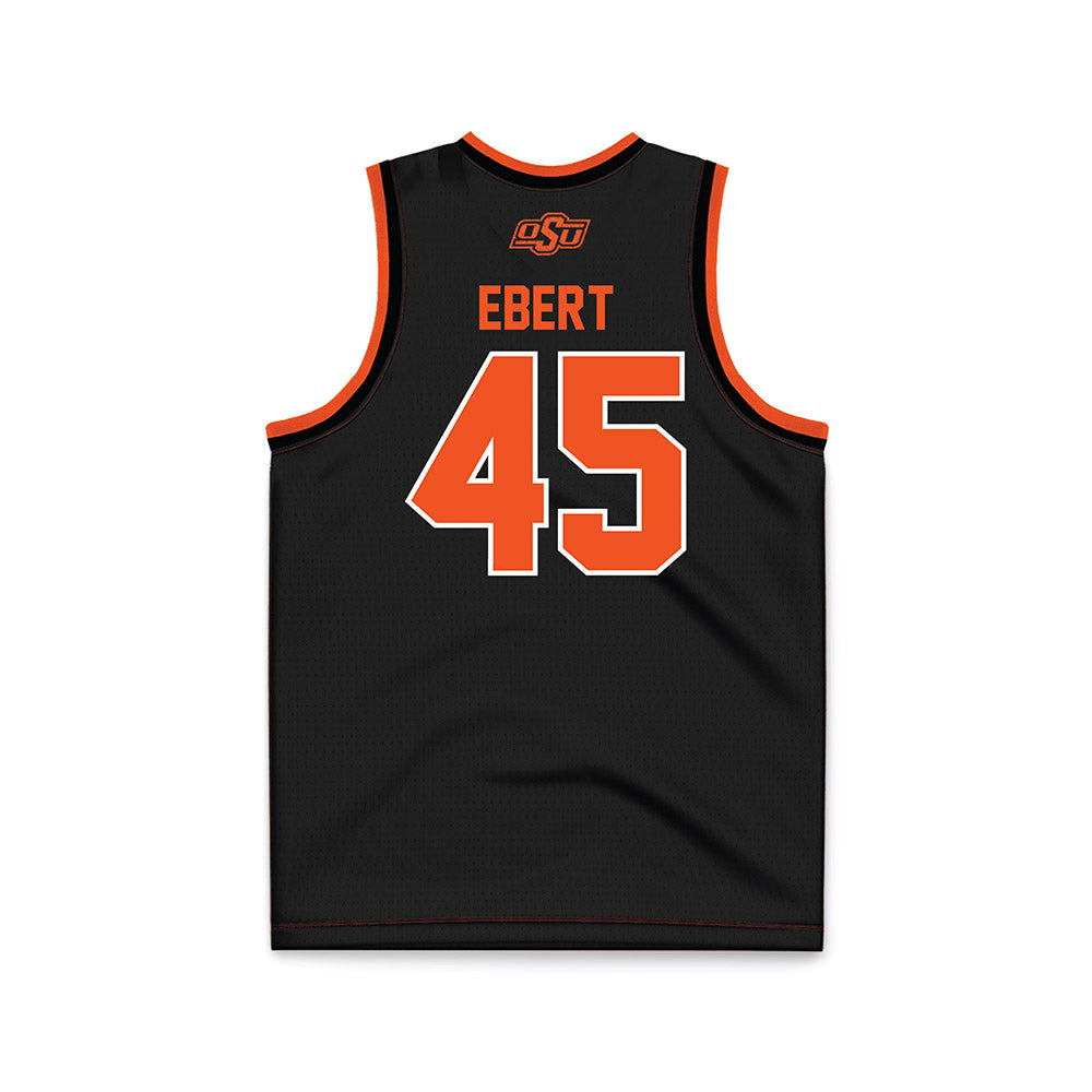 Oklahoma State - NCAA Women's Basketball : Emilee Ebert - Black Basketball Jersey