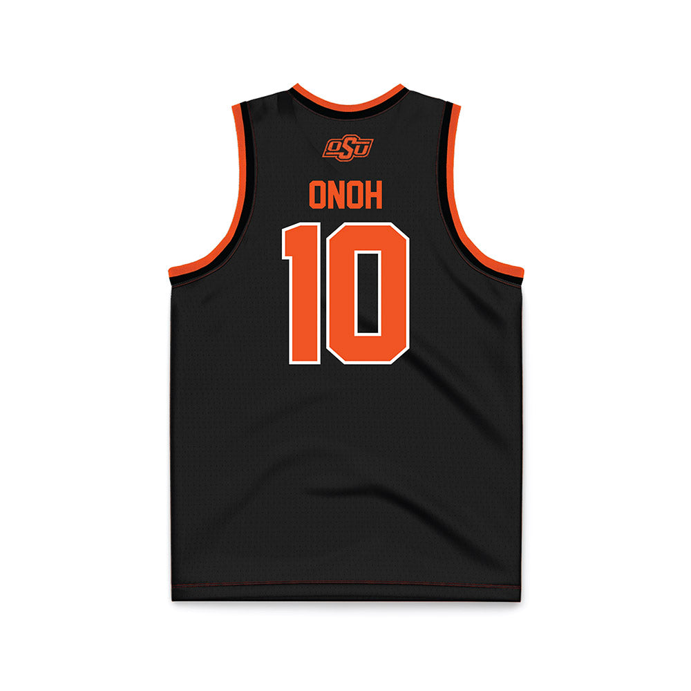 Oklahoma State - NCAA Women's Basketball : Favour Onoh - Black Basketball Jersey-1