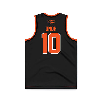 Oklahoma State - NCAA Women's Basketball : Favour Onoh - Black Basketball Jersey-1