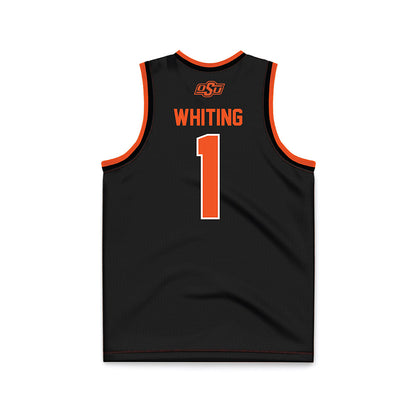 Oklahoma State - NCAA Women's Basketball : Amari Whiting - Black Basketball Jersey-1