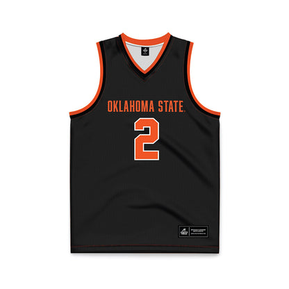 Oklahoma State - NCAA Women's Basketball : Lena Girardi - Black Basketball Jersey-0