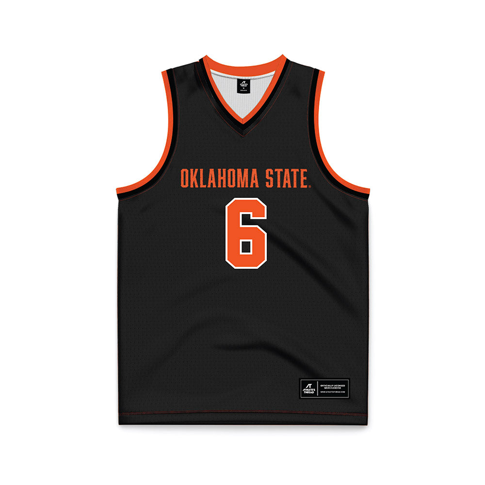 Oklahoma State - NCAA Women's Basketball : Jadyn Wooten - Black Basketball Jersey-0