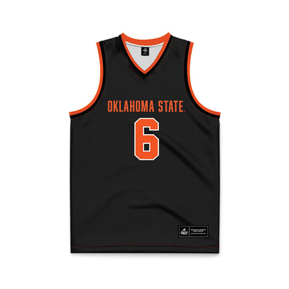 Oklahoma State - NCAA Women's Basketball : Jadyn Wooten - Black Basketball Jersey-0