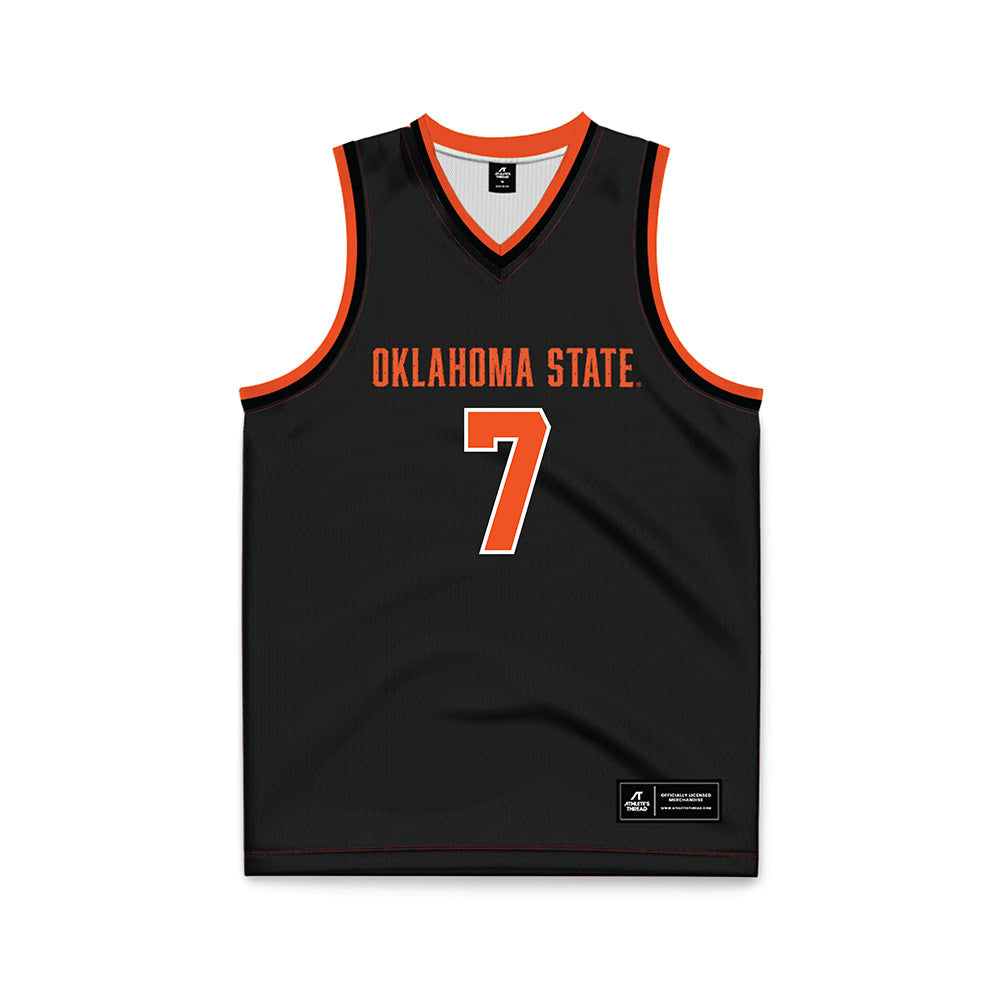 Oklahoma State - NCAA Women's Basketball : Maria Rodriguez - Black Basketball Jersey-0