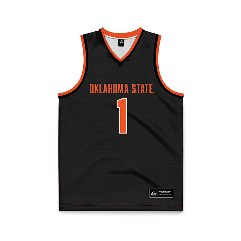 Oklahoma State - NCAA Women's Basketball : Amari Whiting - Black Basketball Jersey-0