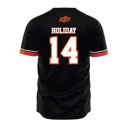 Oklahoma State - NCAA Baseball : Brian Holiday - Baseball Jersey Black