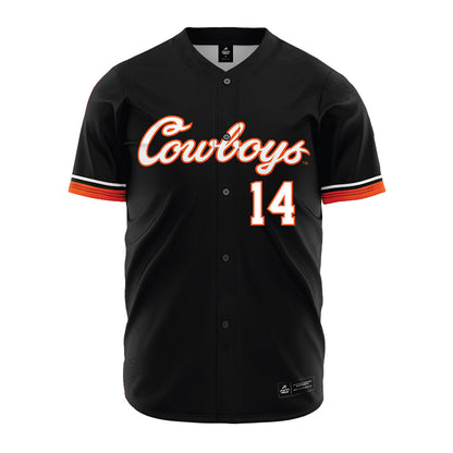 Oklahoma State - NCAA Baseball : Brian Holiday - Baseball Jersey Black