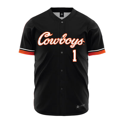 Oklahoma State - NCAA Baseball : Addison Smith - Baseball Jersey Black