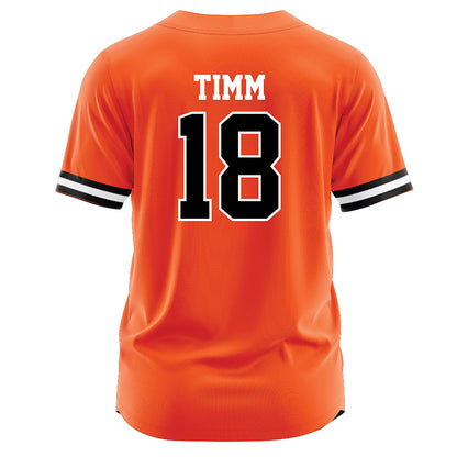 Oklahoma State - NCAA Softball : Claire Timm - Baseball Jersey Orange