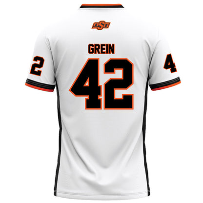 Oklahoma State - NCAA Football : Dominic Grein - White Football Jersey