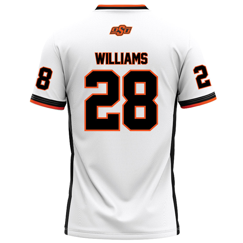 Oklahoma State - NCAA Football : Elijah Williams - White Football Jersey