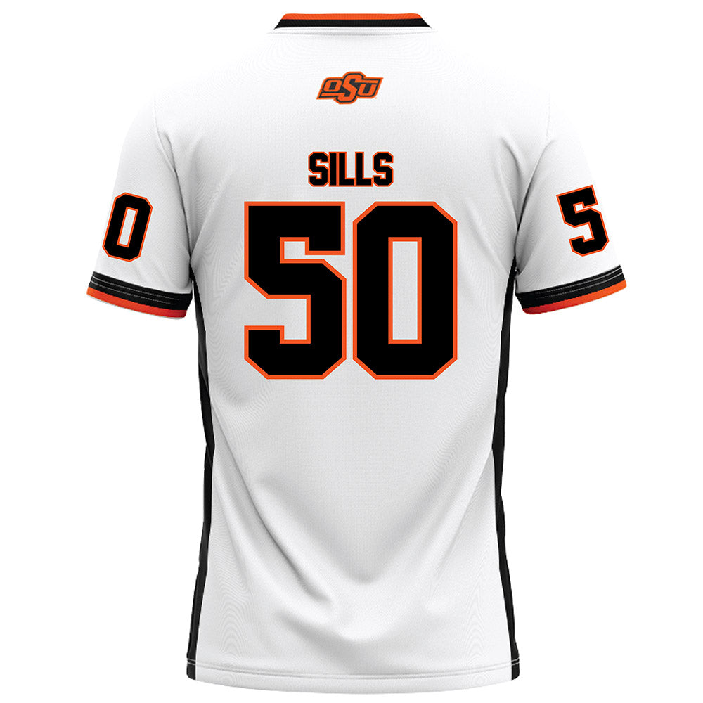 Oklahoma State - NCAA Football : Wiley Sills - White Football Jersey