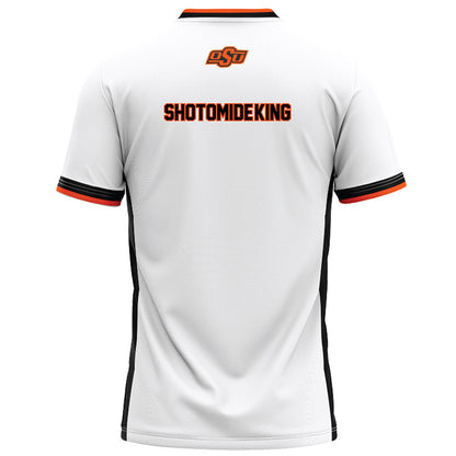 Oklahoma State - NCAA Football : Ayo Shotomide-King - White Football Jersey