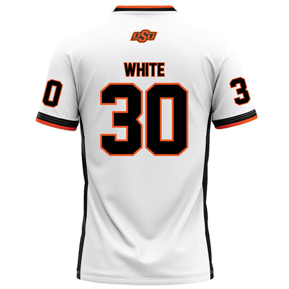Oklahoma State - NCAA Football : Jaylon White - White Football Jersey-1
