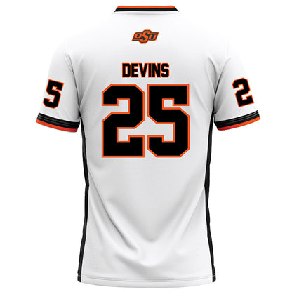 Oklahoma State - NCAA Football : Hudson Devins - White Football Jersey