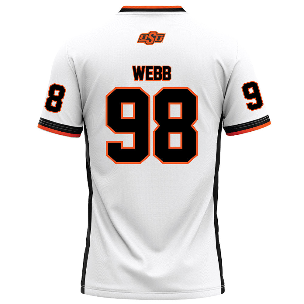 Oklahoma State - NCAA Football : Luke Webb - White Football Jersey-1