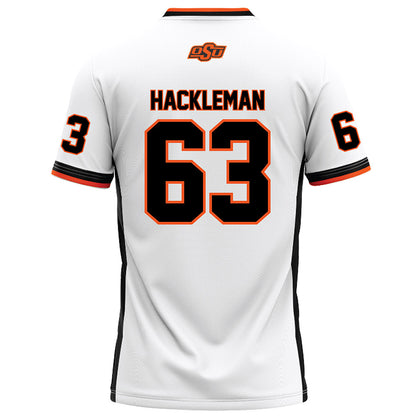 Oklahoma State - NCAA Football : Caleb Hackleman - White Football Jersey