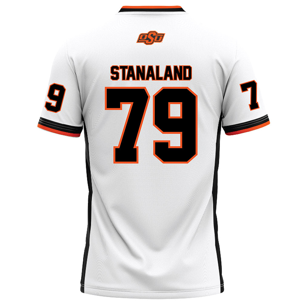 Oklahoma State - NCAA Football : Gage Stanaland - White Football Jersey