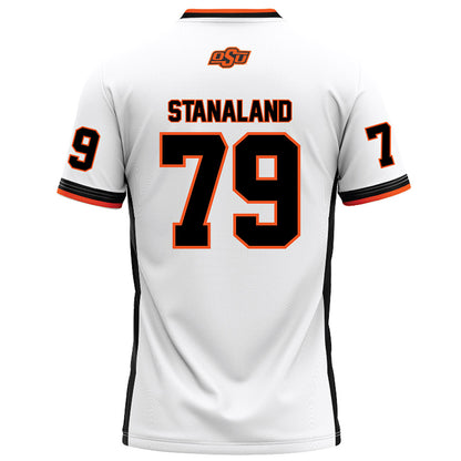 Oklahoma State - NCAA Football : Gage Stanaland - White Football Jersey