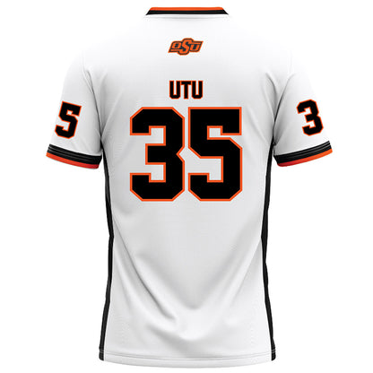 Oklahoma State - NCAA Football : Poasa Utu - White Football Jersey