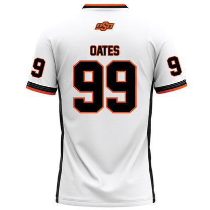 Oklahoma State - NCAA Football : Iman Oates - White Football Jersey