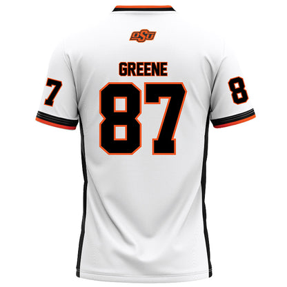 Oklahoma State - NCAA Football : Cutter Greene - White Football Jersey