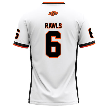 Oklahoma State - NCAA Football : Brandon Rawls - White Football Jersey-1