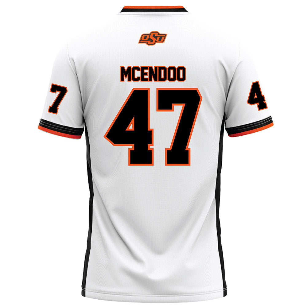 Oklahoma State - NCAA Football : Luke McEndoo - White Football Jersey