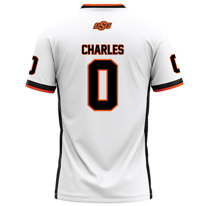 Oklahoma State - NCAA Football : Malik Charles - White Football Jersey-1