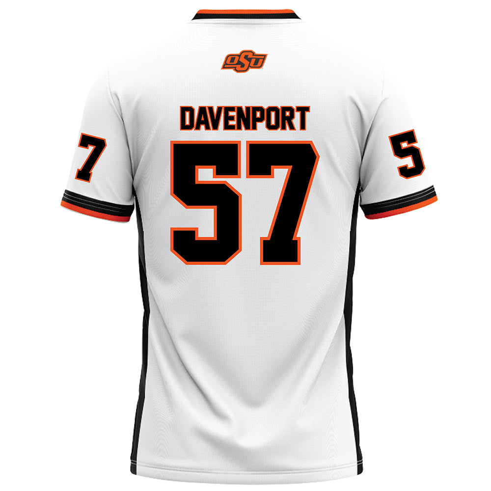 Oklahoma State - NCAA Football : Aidan Davenport - White Football Jersey