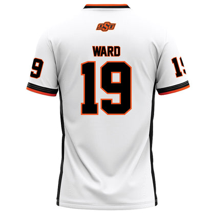 Oklahoma State - NCAA Football : Logan Ward - White Football Jersey