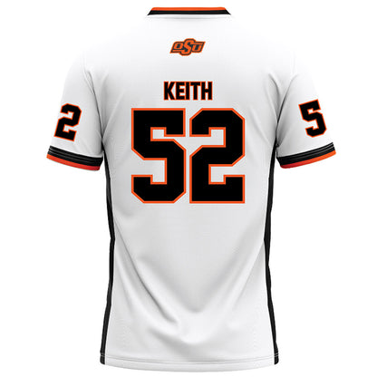 Oklahoma State - NCAA Football : Garrett Keith - White Football Jersey