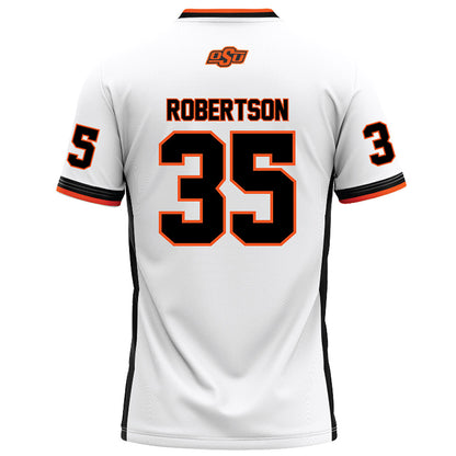 Oklahoma State - NCAA Football : Baxter Robertson - White Football Jersey