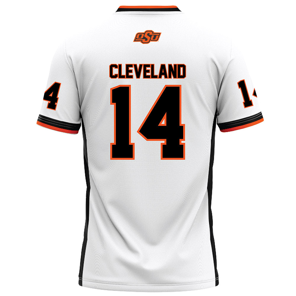 Oklahoma State - NCAA Football : Landyn Cleveland - White Football Jersey