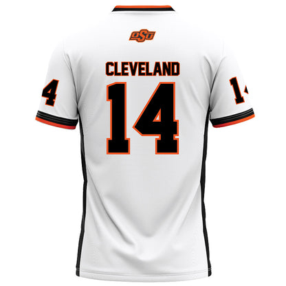 Oklahoma State - NCAA Football : Landyn Cleveland - White Football Jersey