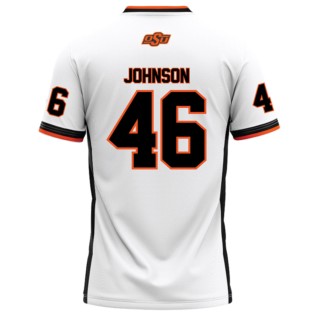 Oklahoma State - NCAA Football : Temerrick Johnson - White Football Jersey