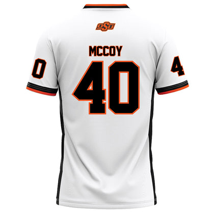 Oklahoma State - NCAA Football : Taje McCoy - White Football Jersey-1