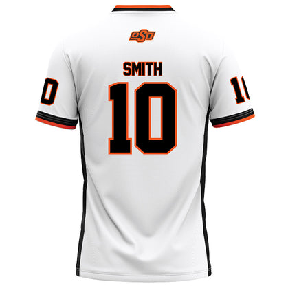 Oklahoma State - NCAA Football : Kale Smith - White Football Jersey