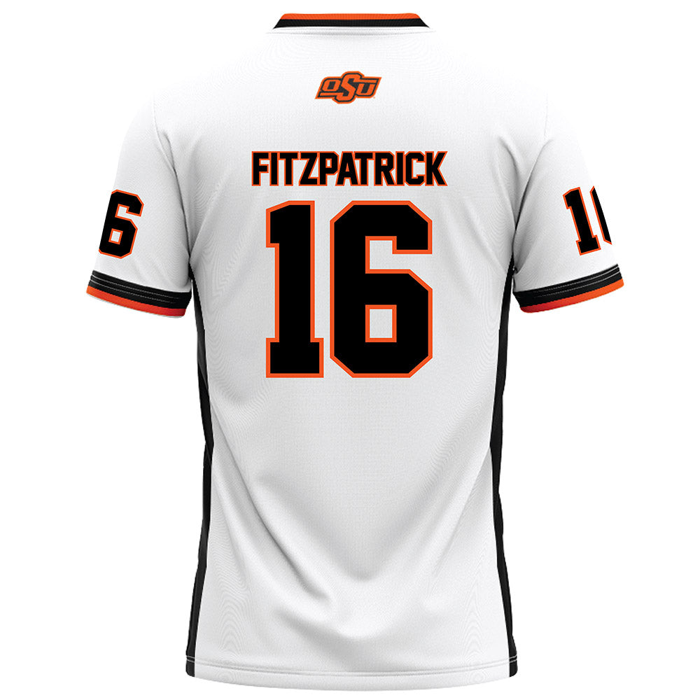 Oklahoma State - NCAA Football : Christian Fitzpatrick - White Football Jersey-1