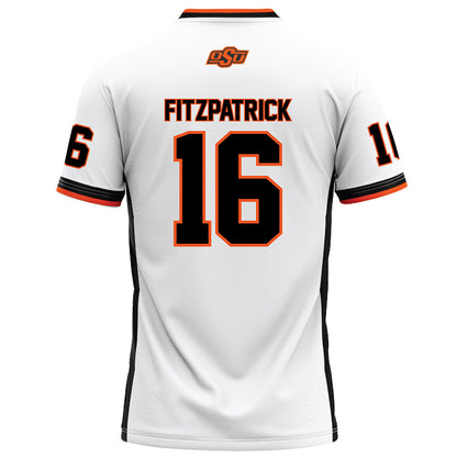 Oklahoma State - NCAA Football : Christian Fitzpatrick - White Football Jersey-1