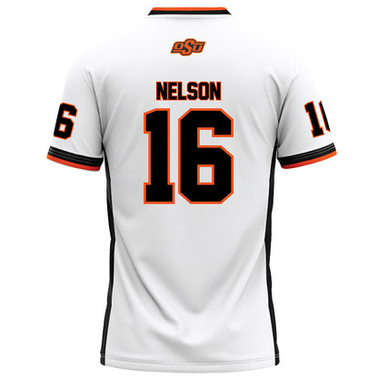 Oklahoma State - NCAA Football : Willie Nelson - White Football Jersey