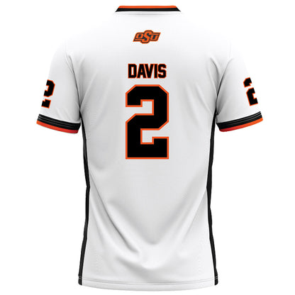 Oklahoma State - NCAA Football : Terrill Davis - White Football Jersey-1