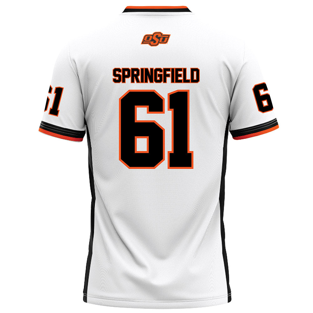 Oklahoma State - NCAA Football : Jake Springfield - White Football Jersey