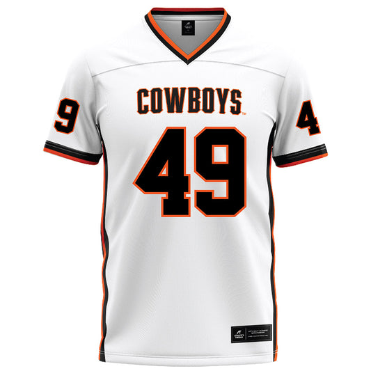 Oklahoma State - NCAA Football : Chase Barry - White Football Jersey-0