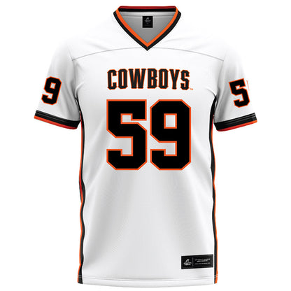 Oklahoma State - NCAA Football : Wyatt Holmes - White Football Jersey